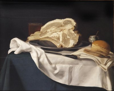 Still Life with Meat and Bread by Umkreis des Johann Michael Hambach